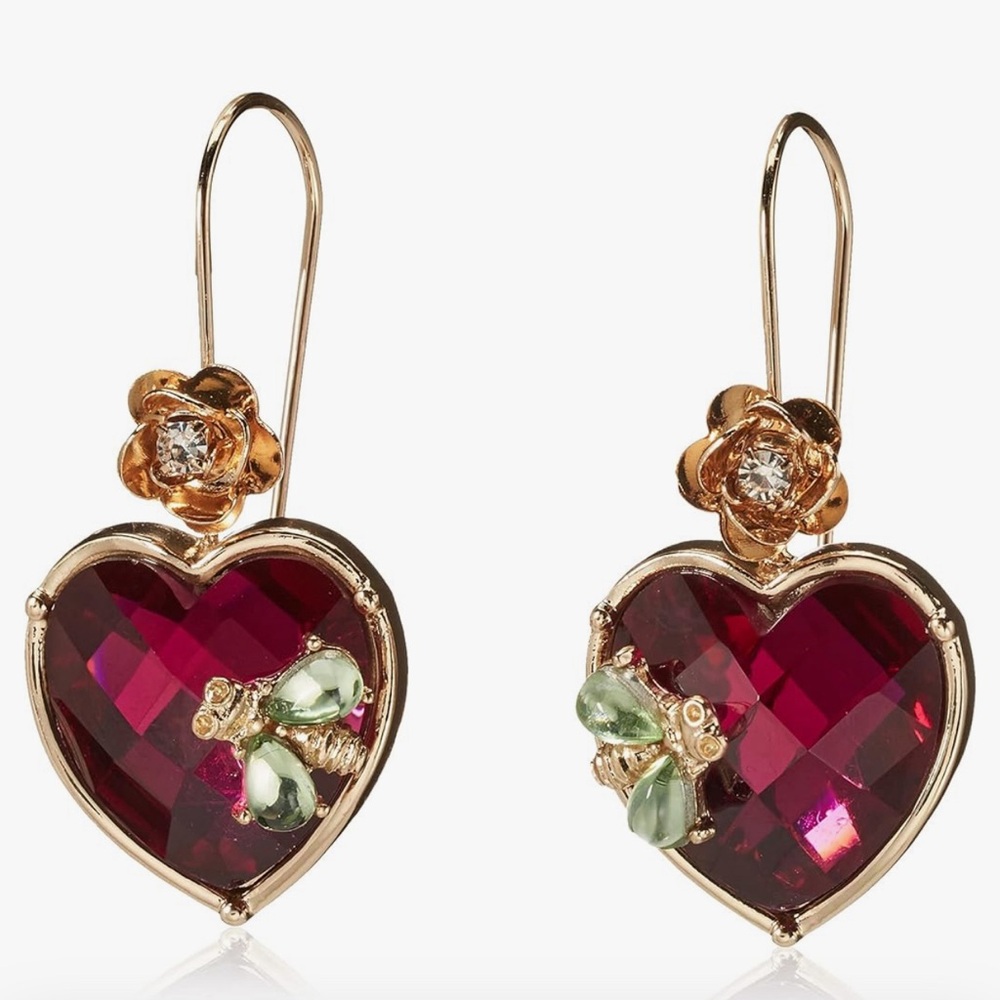 Betsey Johnson heart earrings